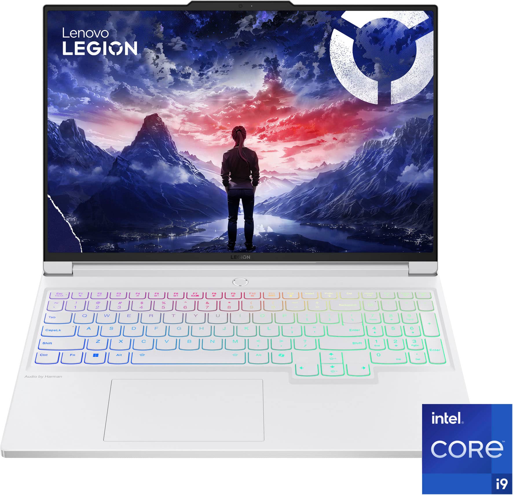 Front. Lenovo - Legion 7i 16" Gaming Laptop WQXGA - Intel 14th Gen Core i9 with 32GB Memory - NVIDIA GeForce RTX 4070 8GB - 1TB SSD - Glacier White.