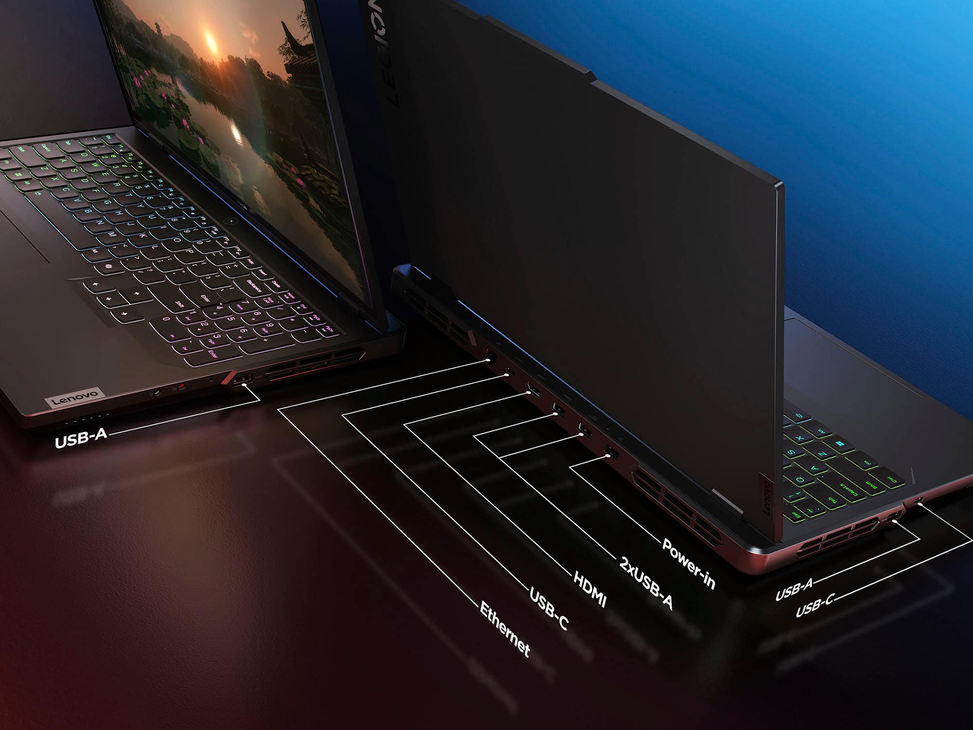 Alt View 12. Lenovo - Legion Pro 5i 16" Gaming Laptop WQXGA - Intel 14th Gen Core i9 with 32GB Memory - NVIDIA GeForce RTX 4070 8GB - 2TB SSD - Onyx Grey.