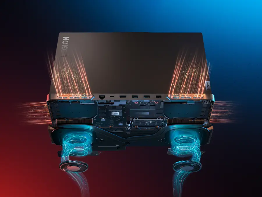 Alt View 13. Lenovo - Legion Pro 5i 16" Gaming Laptop WQXGA - Intel 14th Gen Core i9 with 32GB Memory - NVIDIA GeForce RTX 4070 8GB - 2TB SSD - Onyx Grey.