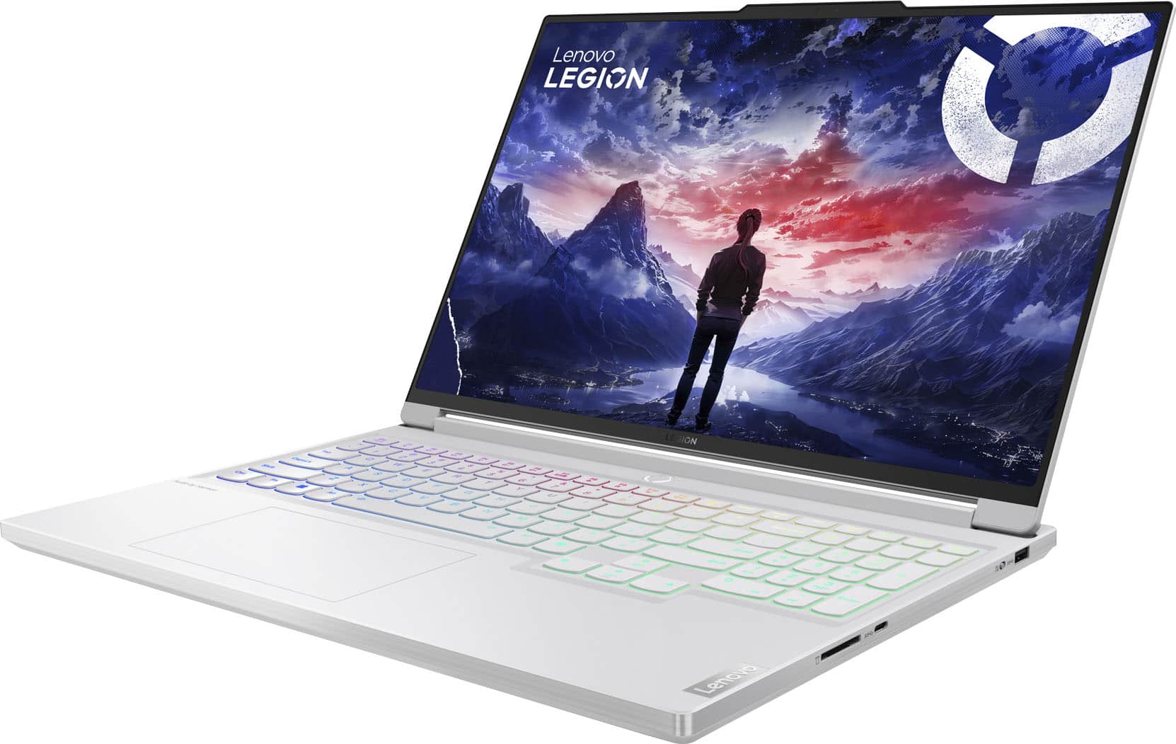 Left. Lenovo - Legion 7i 16" Gaming Laptop WQXGA - Intel 14th Gen Core i7 with 16GB Memory - NVIDIA GeForce RTX 4060 8GB - 1TB SSD - Glacier White.