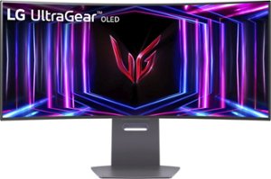 LG - UltraGear 34" OLED Curved WQHD 240Hz 0.03ms FreeSync and NVIDIA G-SYNC Compatible Gaming Monitor with HDR400 - Black - Front_Zoom