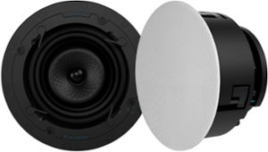Sonance - VX62R - Visual Experience Series 6" Medium Round 2-Way Speakers (Pair) - Paintable White - Front_Zoom