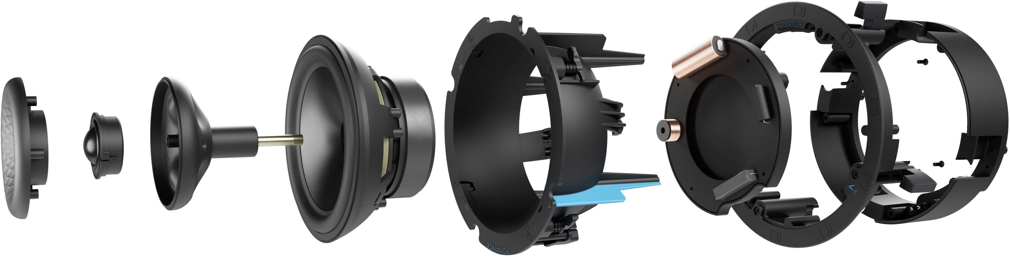 Alt View 20. Sonance - VX62R - Visual Experience Series 6" Medium Round 2-Way Speakers (Pair) - Paintable White.