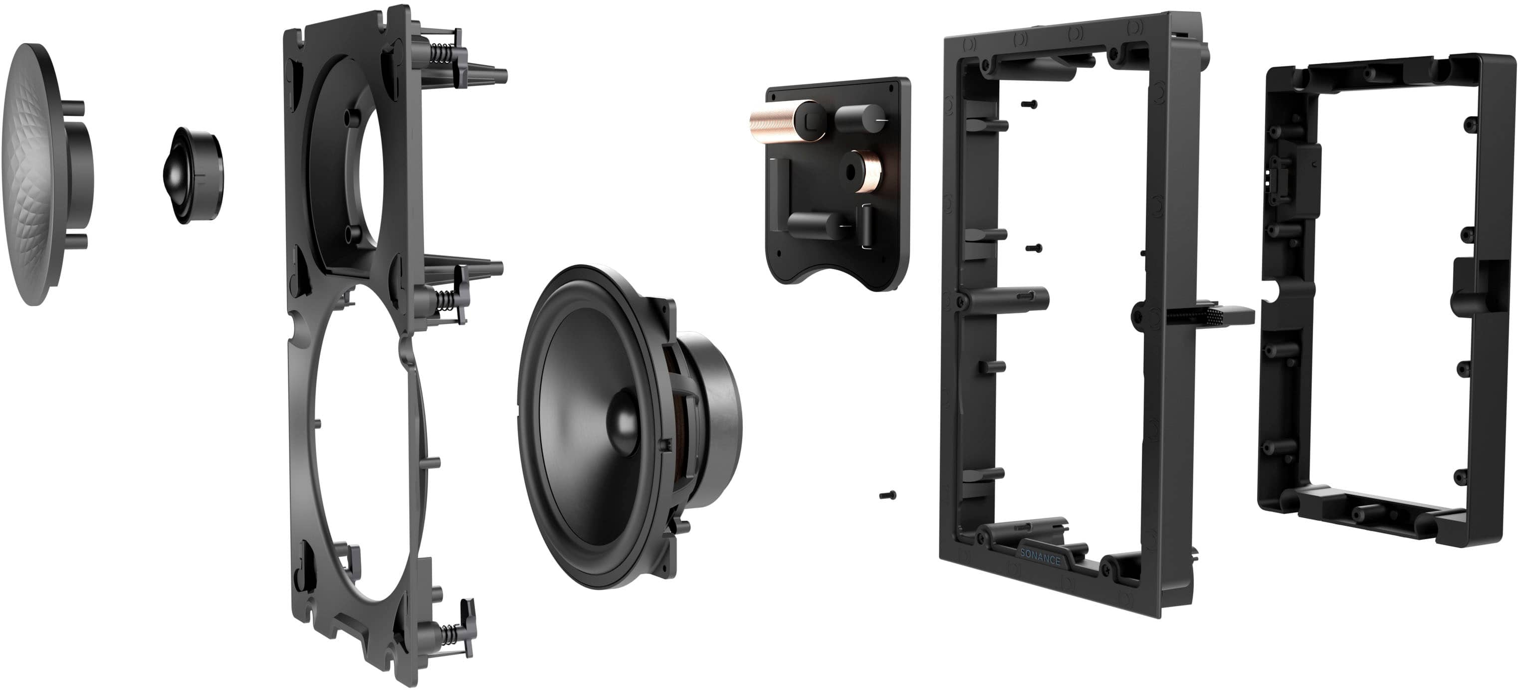 Alt View 20. Sonance - VX82 RECTANGLE - Visual Experience Series 8" Large Rectangle 2-Way Speakers (Pair) - Paintable White.