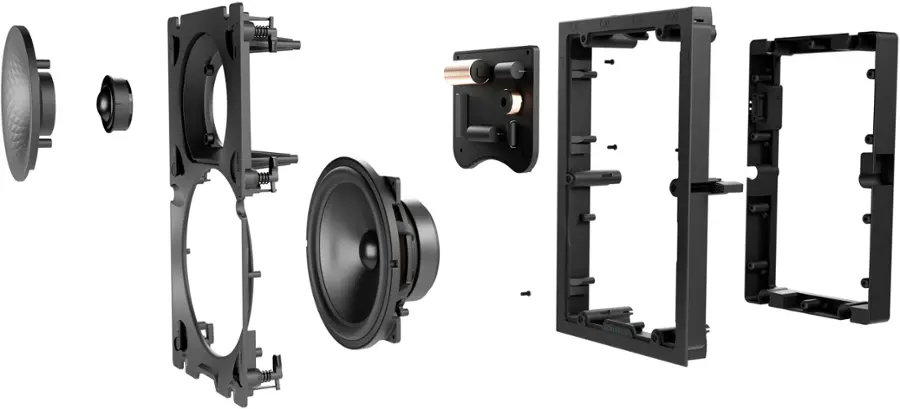 Alt View 20. Sonance - VX82 RECTANGLE - Visual Experience Series 8" Large Rectangle 2-Way Speakers (Pair) - Paintable White.