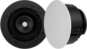 Sonance - VX66R - Visual Experience Series 6" Medium Round 2-Way Speakers (Pair) - Paintable White - Front_Zoom