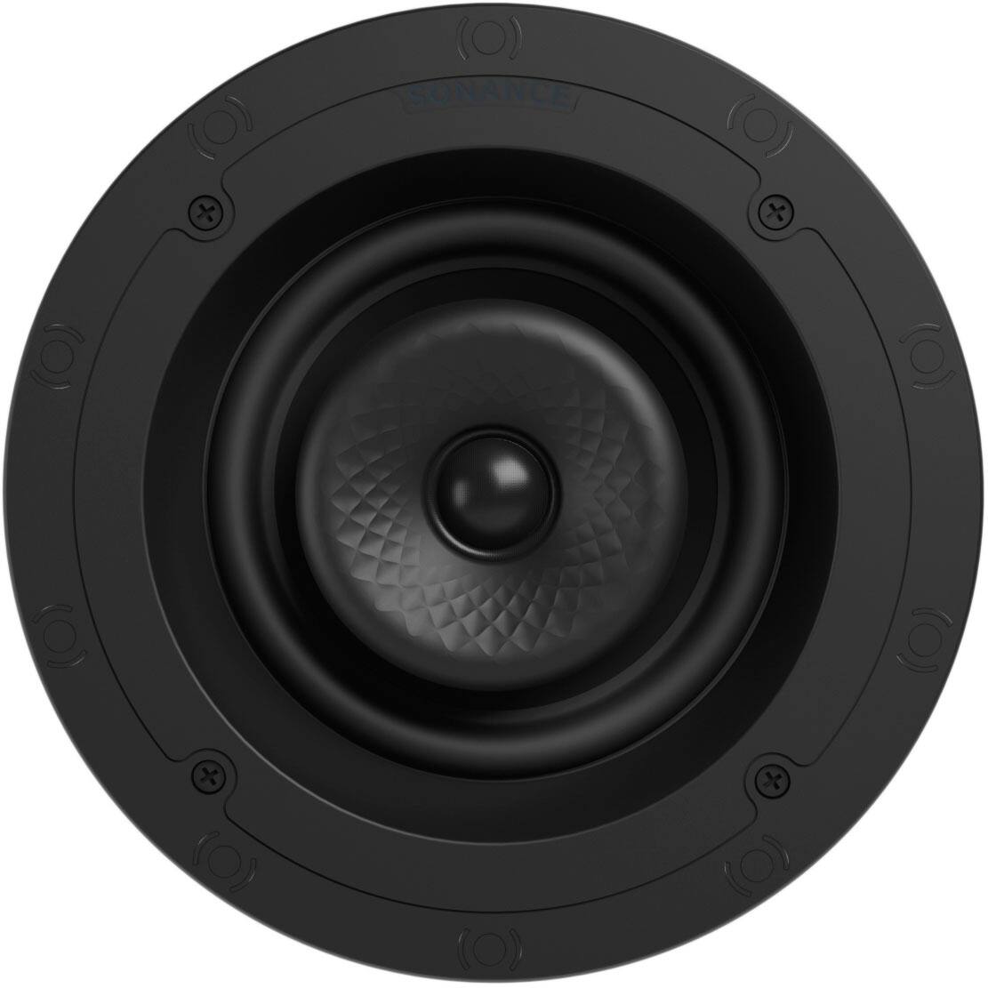 Angle. Sonance - VX60R - Visual Experience Series 6" Medium Round 2-Way Speakers (Pair) - Paintable White.