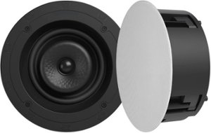 Sonance - VX60R - Visual Experience Series 6" Medium Round 2-Way Speakers (Pair) - Paintable White - Front_Zoom