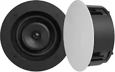 Front. Sonance - VX60R - Visual Experience Series 6" Medium Round 2-Way Speakers (Pair) - Paintable White.