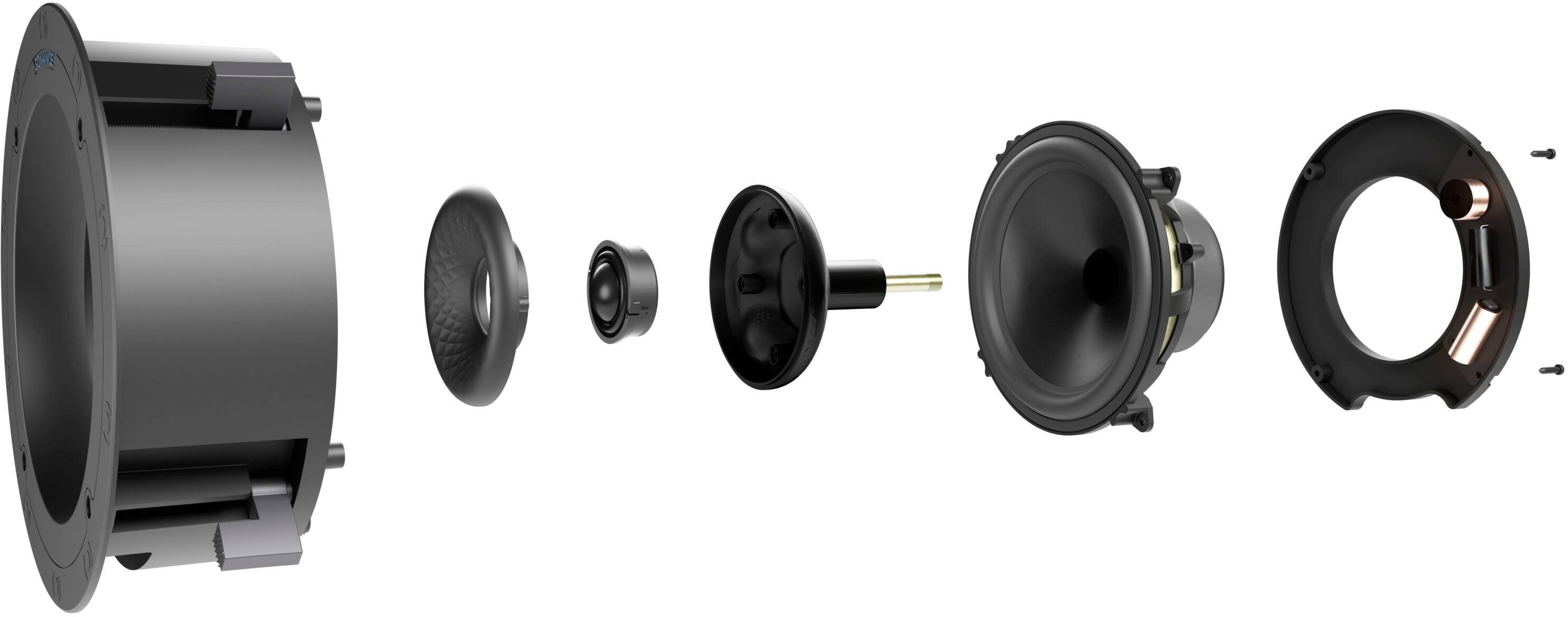 Alt View 18. Sonance - VX60R - Visual Experience Series 6" Medium Round 2-Way Speakers (Pair) - Paintable White.