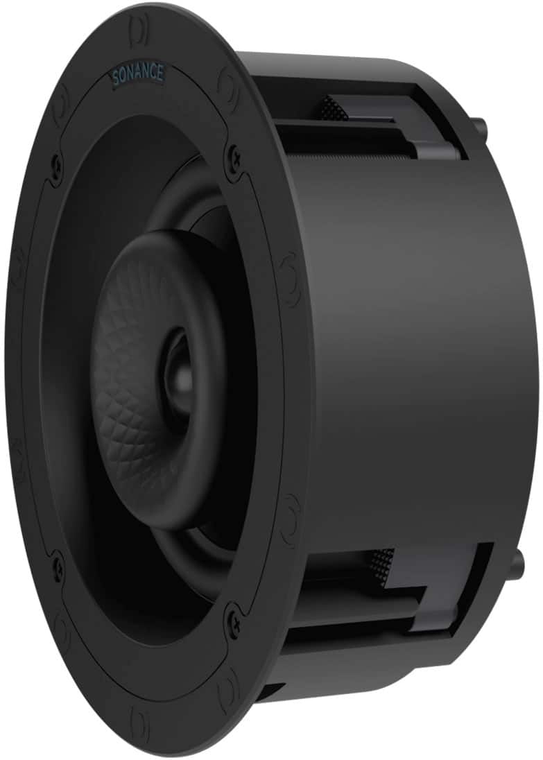 Left. Sonance - VX60R - Visual Experience Series 6" Medium Round 2-Way Speakers (Pair) - Paintable White.