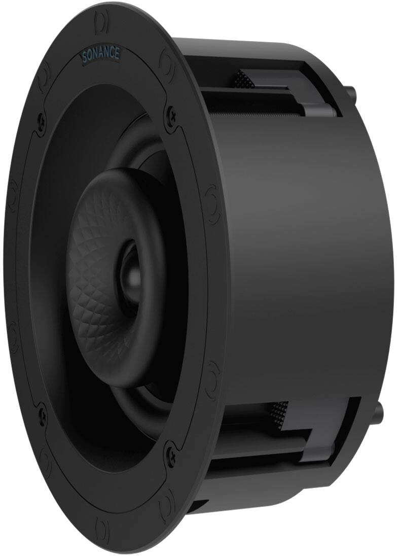 Left. Sonance - VX60R - Visual Experience Series 6" Medium Round 2-Way Speakers (Pair) - Paintable White.