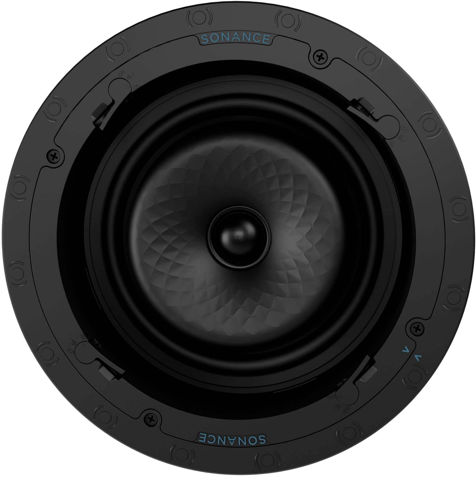 Angle. Sonance - VX82R - Visual Experience Series 8" Large Round 2-Way Speakers (Pair) - Paintable White.