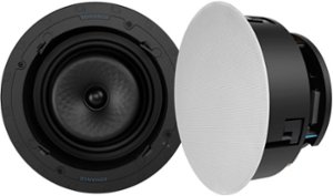 Sonance - VX82R - Visual Experience Series 8" Large Round 2-Way Speakers (Pair) - Paintable White - Front_Zoom