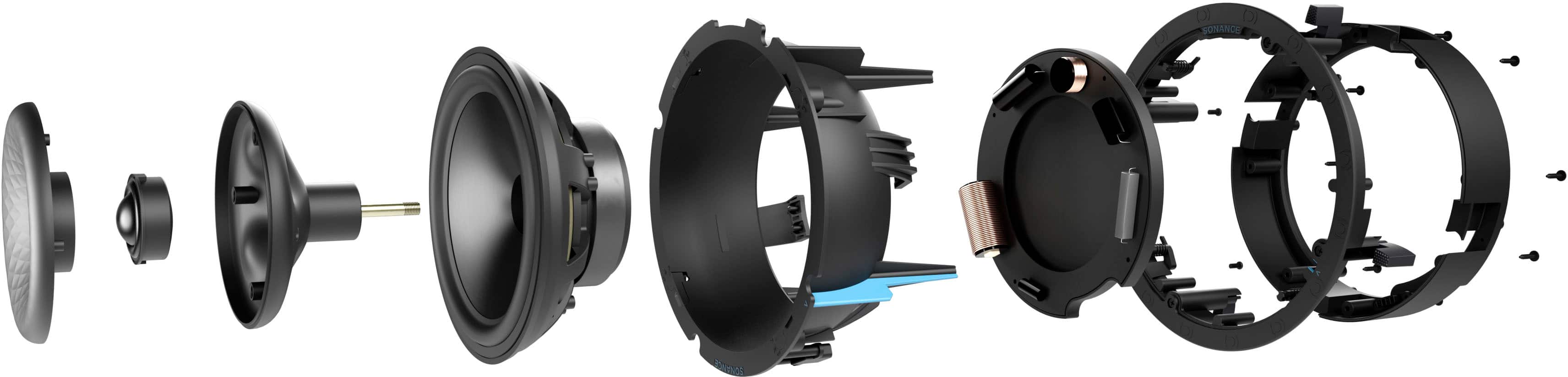 Alt View 20. Sonance - VX82R - Visual Experience Series 8" Large Round 2-Way Speakers (Pair) - Paintable White.