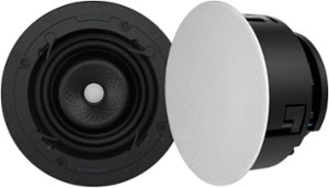 Sonance - VX64R - Visual Experience Series 6" Medium Round 2-Way Speakers (Pair) - Paintable White - Front_Zoom