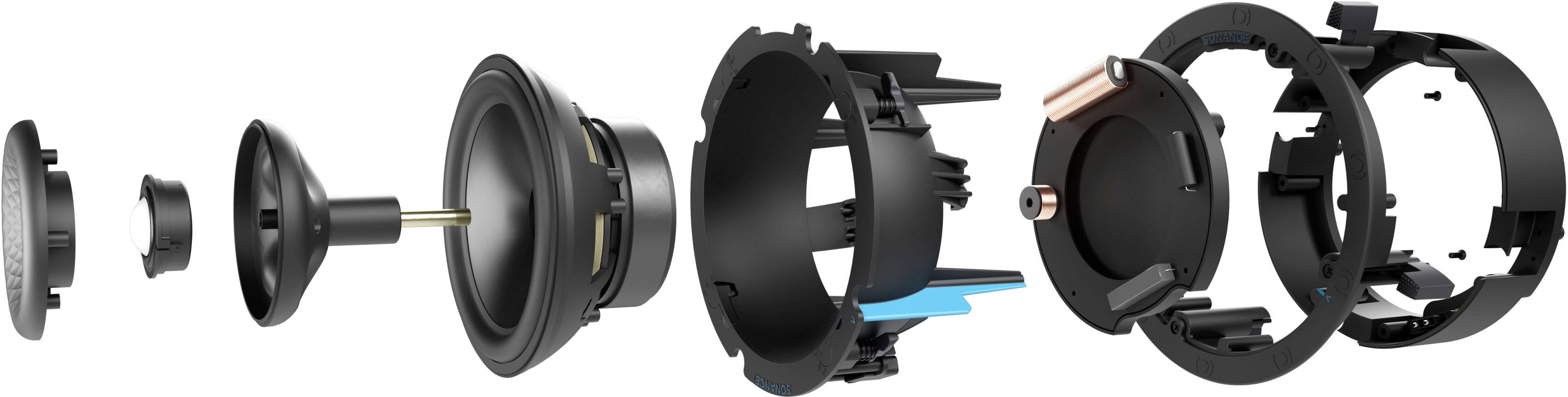 Alt View 20. Sonance - VX64R - Visual Experience Series 6" Medium Round 2-Way Speakers (Pair) - Paintable White.