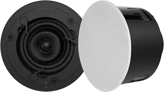 Front. Sonance - VX42R - Visual Experience Series 4" Small Round 2-Way Speakers (Pair) - Paintable White.