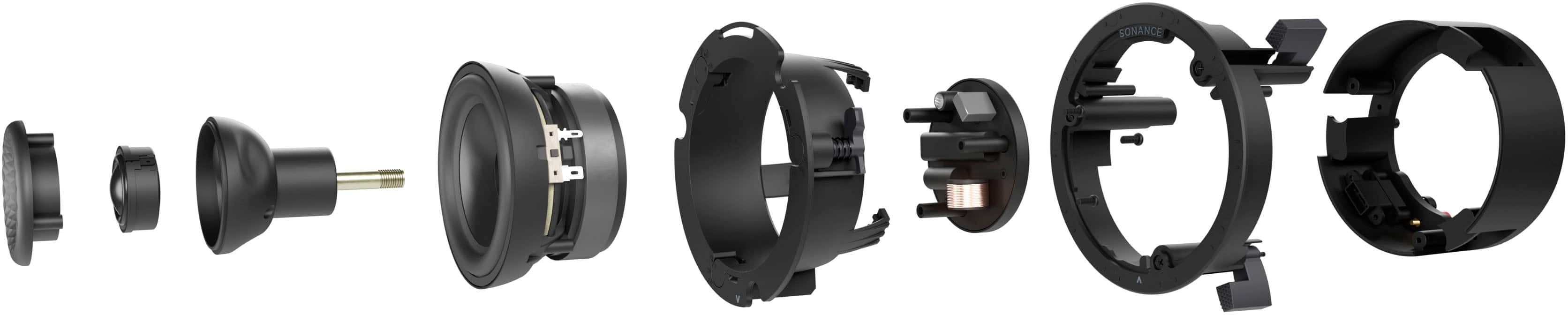 Alt View 20. Sonance - VX42R - Visual Experience Series 4" Small Round 2-Way Speakers (Pair) - Paintable White.