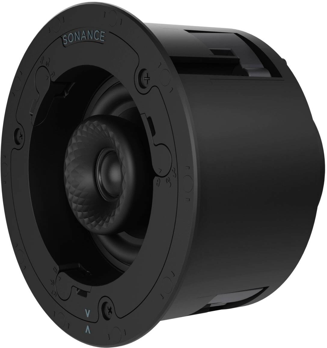 Left. Sonance - VX42R - Visual Experience Series 4" Small Round 2-Way Speakers (Pair) - Paintable White.