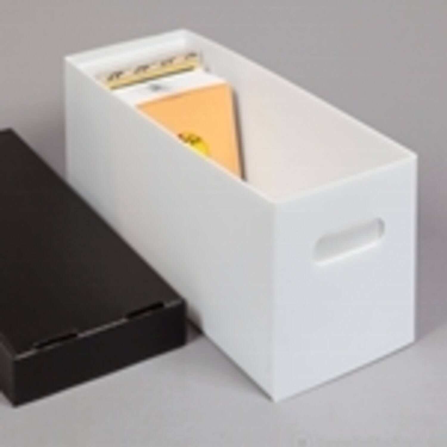 Alt View 1. PopMarket - Bags Unlimited X45225CP - 7 Inch 45 RPM Record Storage Box - (White/Black)   - VINYL ACCESSORIES - Multicolor.