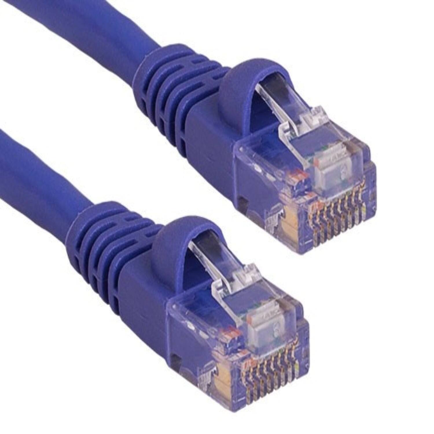 Sanoxy - 50ft Cat5e Ethernet Cable 350 MHz UTP Snagless Patch Cord - Purple