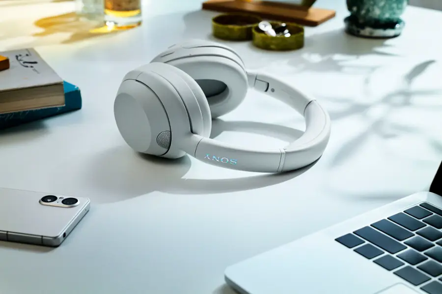 Alt View 19. Sony - ULT WEAR Wireless Noise Canceling Headphones - White.