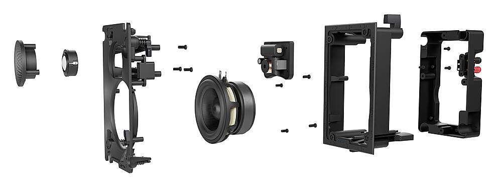 Alt View 20. Sonance - VX46 RECTANGLE - Visual Experience Series 4" Small Rectangle 2-Way Speakers (Pair) - Paintable White.