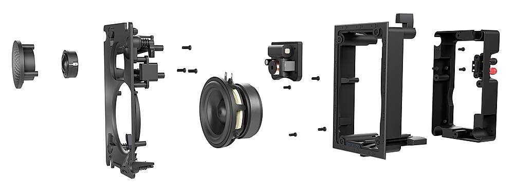 Alt View 20. Sonance - VX42 RECTANGLE - Visual Experience Series 4" Small Rectangle 2-Way Speakers (Pair) - Paintable White.