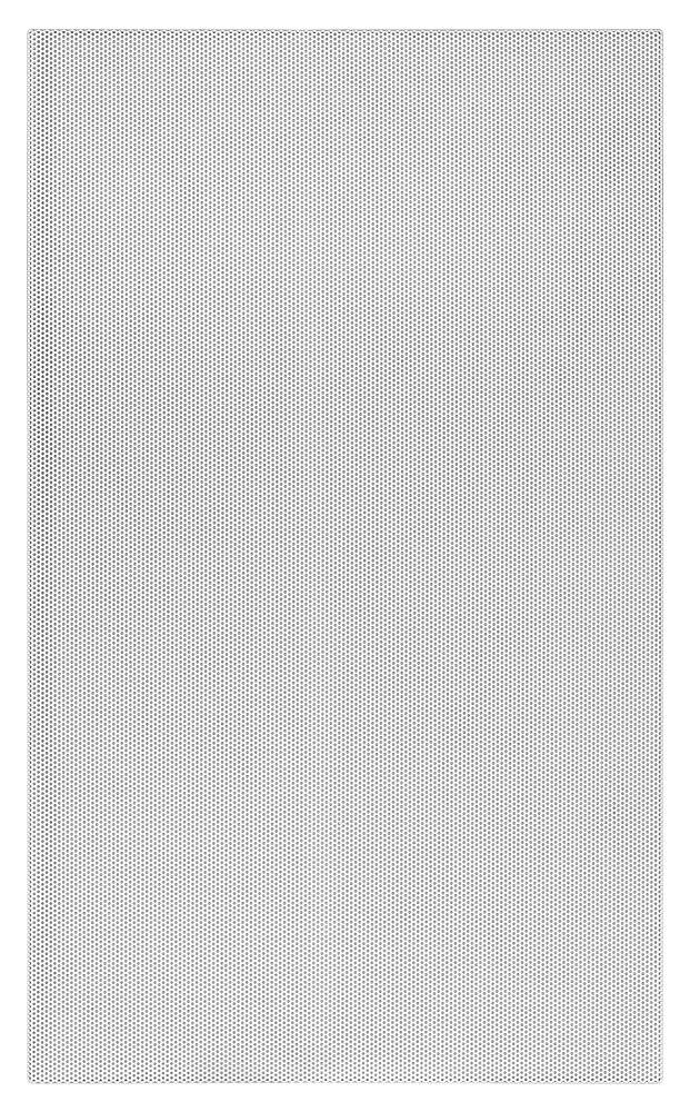 Angle. Sonance - VX8-GRILLE-NT - Visual Experience Series  8" Rectangle Grille Trimless  for 8" In-Wall (2-Pack) - Paintable White.