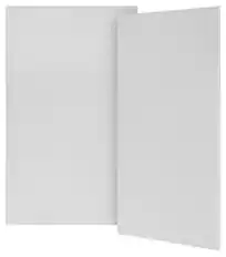 Front. Sonance - VX8-GRILLE-NT - Visual Experience Series 8" Rectangle Grille Trimless for 8" In-Wall (2-Pack) - Paintable White.