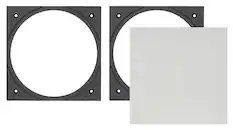 Front. Sonance - VX4SQ-NT - Visual Experience Series 4" Small Square Adapter w/ Trimless Grille (2-Pack) - Paintable White.