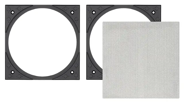 Front. Sonance - VX4SQ-NT - Visual Experience Series 4" Small Square Adapter w/ Trimless Grille (2-Pack) - Paintable White.