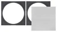 Front. Sonance - VX6SQ-NT - Visual Experience Series  6" Medium Square Adapter w/ Trimless Grille (2-Pack) - Paintable White.