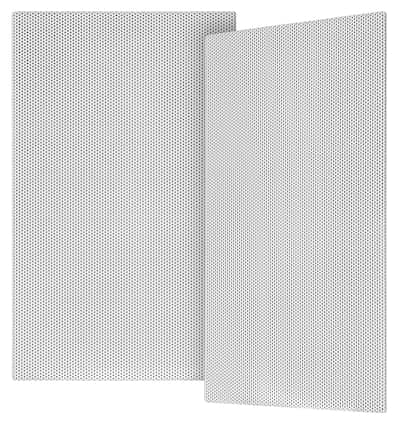 Front. Sonance - VX4-GRILLE-NT - Visual Experience Series 4" Rectangle Grille Trimless for 4" In-Wall (2-Pack) - Paintable White.