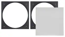 Sonance - VX8SQ-T - Visual Experience Series 8" Large Square Adapter w/ Micro Trim Grille (2-Pack) - Paintable White