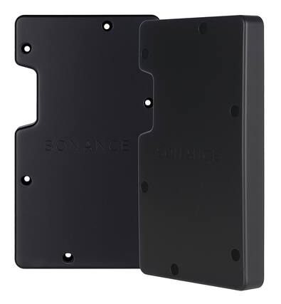 Front. Sonance - VX4-ENCL - Visual Experience Series 4" Rectangle Retro Enclosure for 4" VX (2-Pack) - Black.