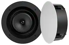 Front. Sonance - VX80R - Visual Experience Series 8" Large Round 2-Way Speakers (Pair) - Paintable White.