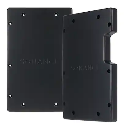 Front. Sonance - VX6-ENCL - Visual Experience Series 6" Rectangle Retro Enclosure for 6" VX (2-Pack) - Black.