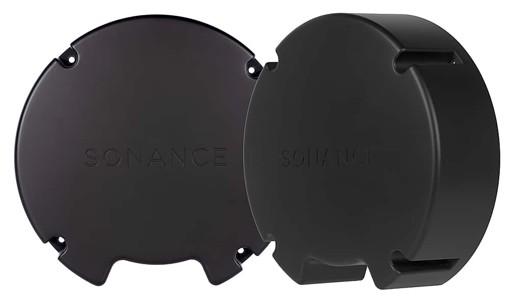 Front. Sonance - VX4-ENCL-R - Visual Experience Series 4" Round Retro Enclosure for 4" VX (2-Pack) - Black.