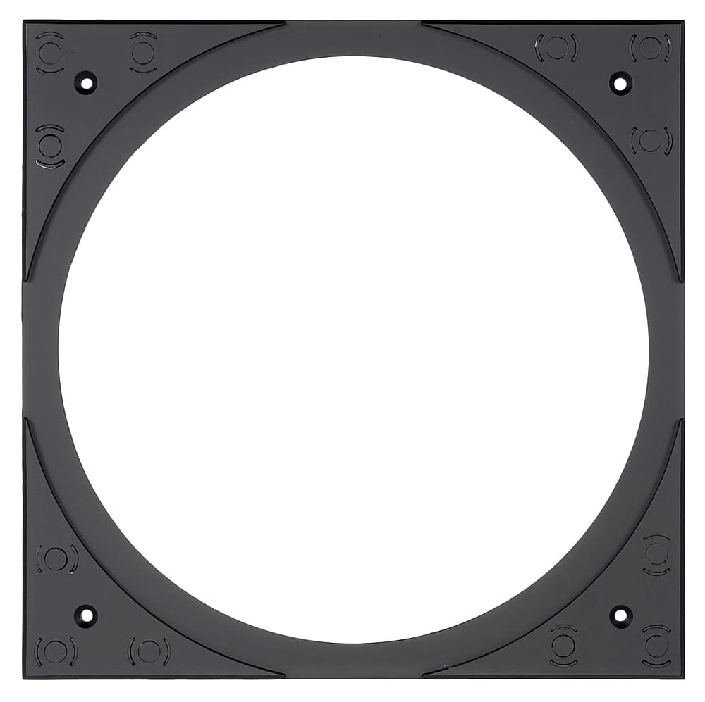 Angle. Sonance - VX6SQ-T - Visual Experience Series 6" Medium Square Adapter w/ Micro Trim Grille (2-Pack) - Paintable White.