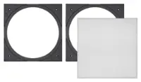 Front. Sonance - VX6SQ-T - Visual Experience Series  6" Medium Square Adapter w/ Micro Trim Grille  (2-Pack) - Paintable White.