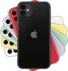 Front. Apple - Geek Squad Certified Refurbished iPhone 11 64GB - Black.