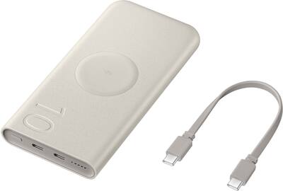 Samsung 25W 10,000mAh Wireless Battery Pack Beige EB-U2510XUEGUS Samsung 25W 10,000mAh Wireless Battery Pack Beige EB-U2510XUEGUS