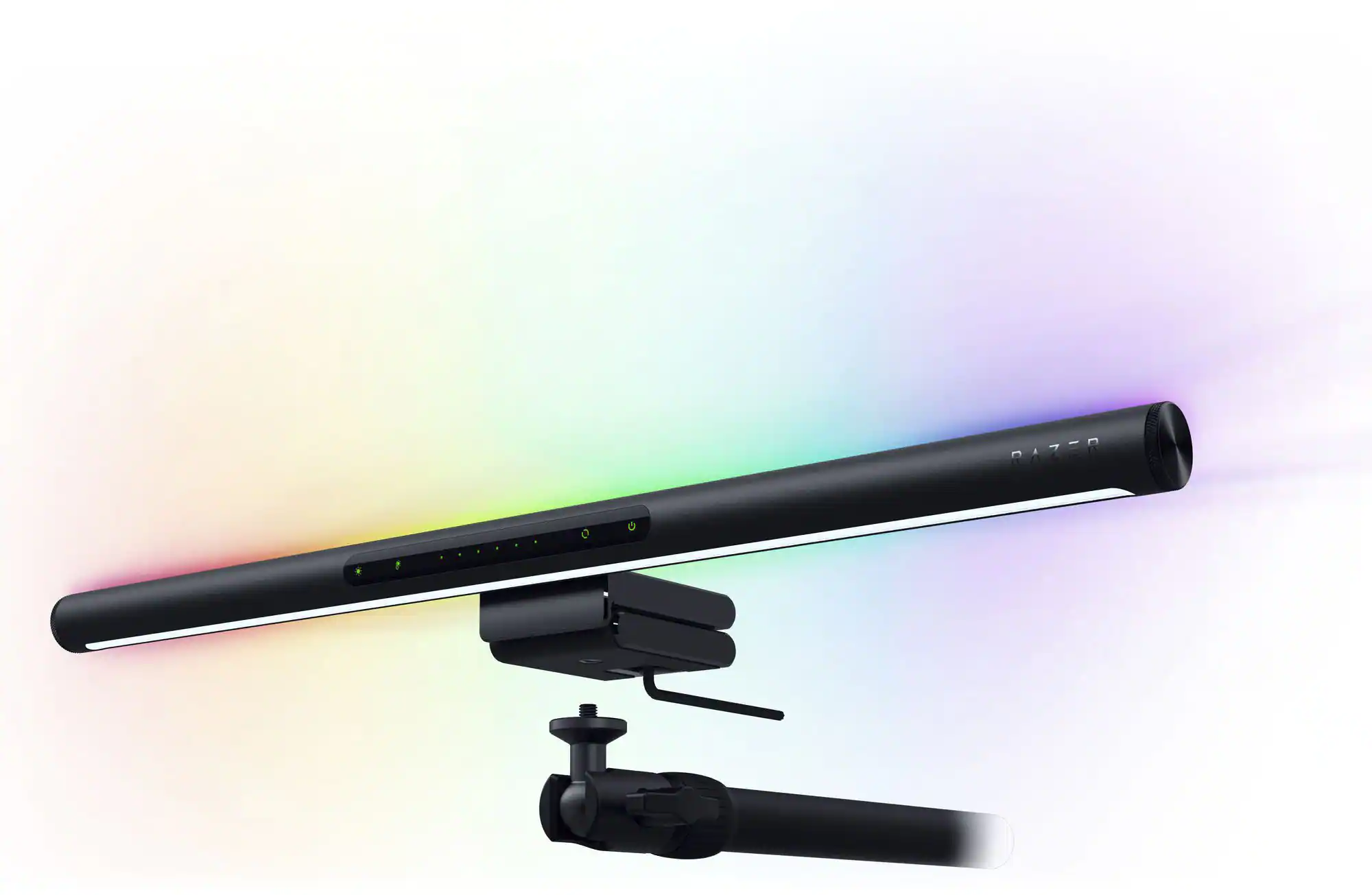 Angle. Razer - Aether Monitor RGB LED Light Bar - Black.