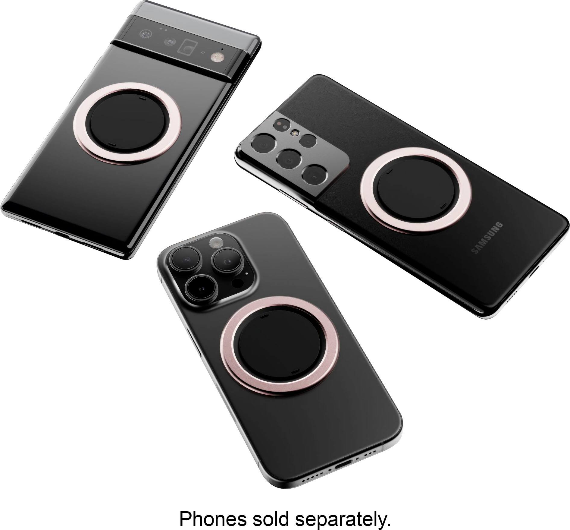 Alt View 15. OhSnap - Snap 4 Luxe Magnetic Phone Grip - Ultra-Thin, Fits Any Phone, Supports MagSafe Charging - Rose Pink.