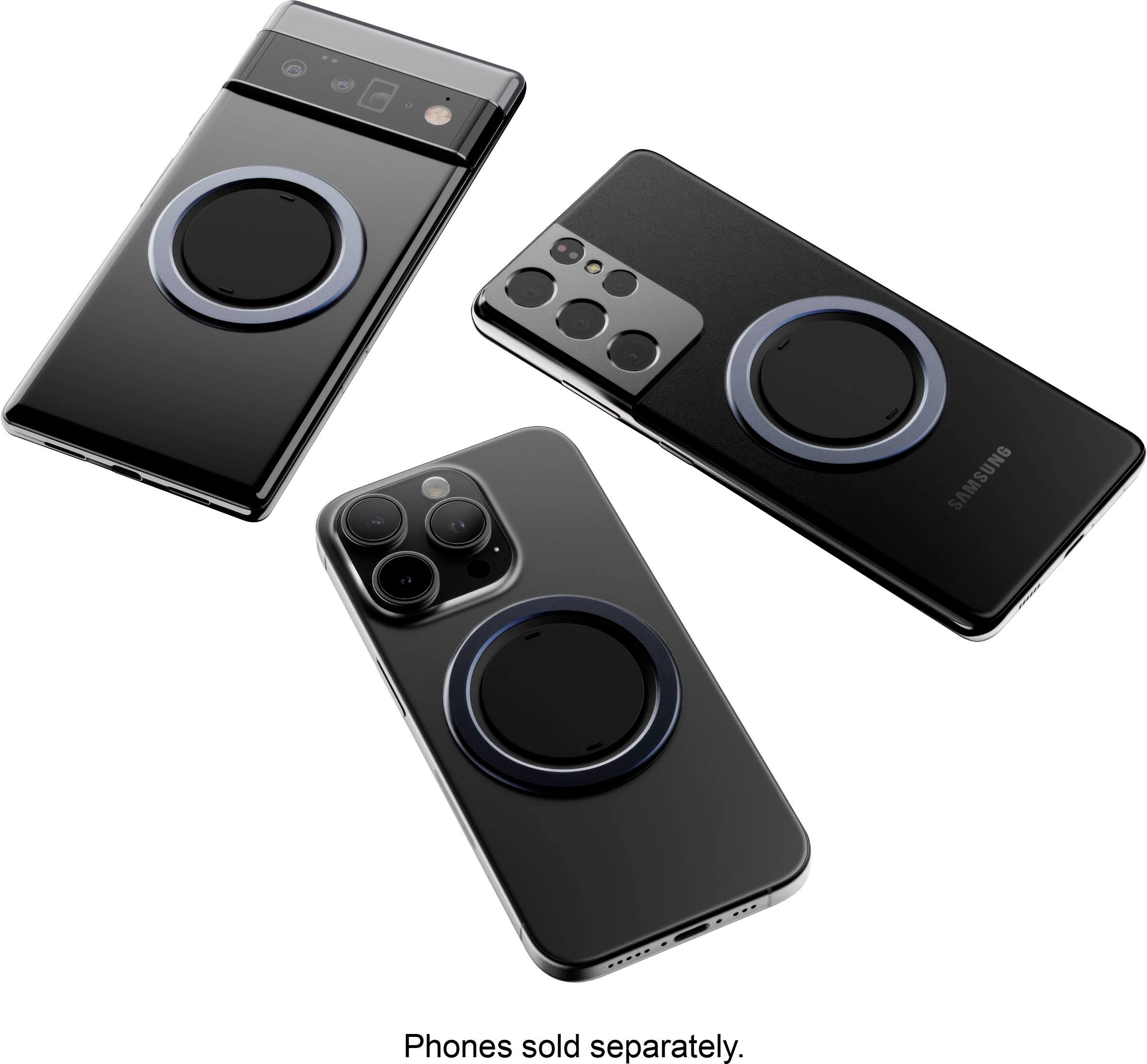 Alt View 15. OhSnap - Snap 4 Luxe Magnetic Phone Grip - Ultra-Thin, Fits Any Phone, Supports MagSafe Charging - Midnight Blue.