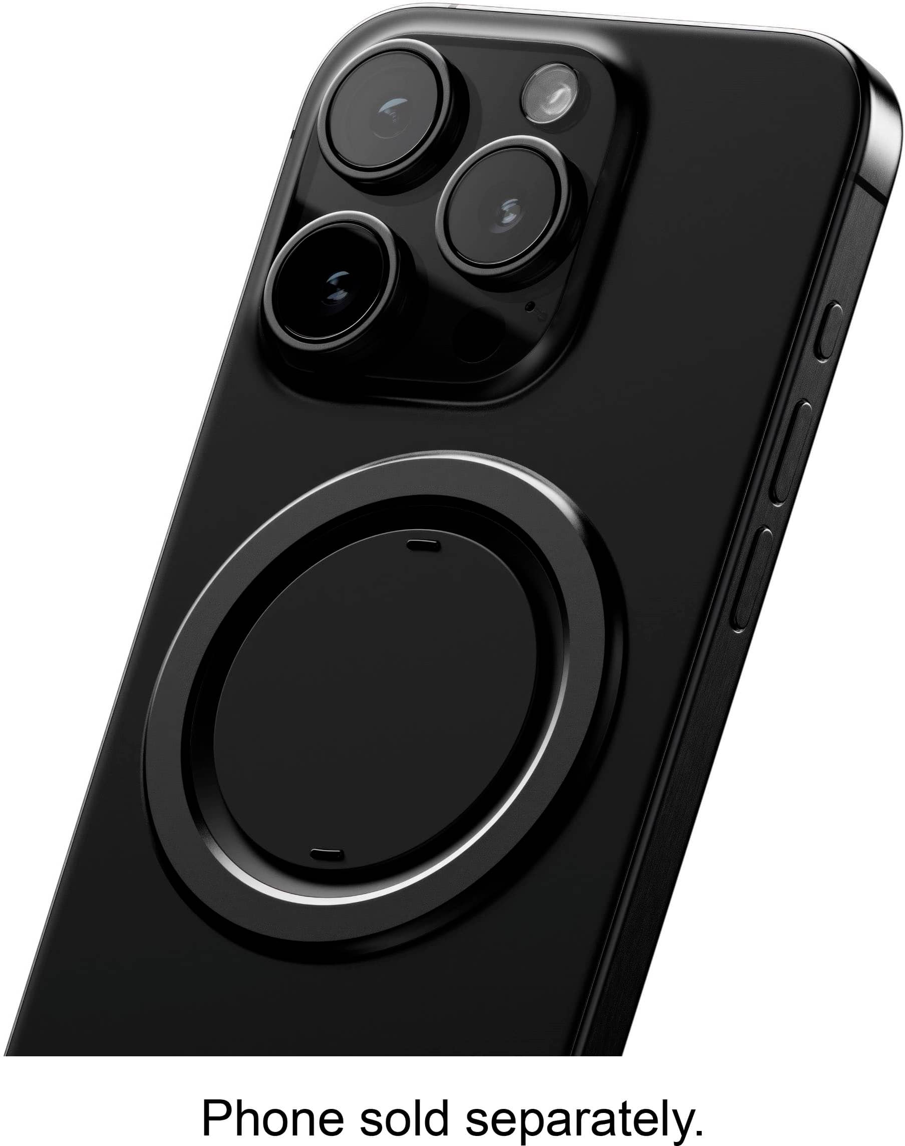 Alt View 12. OhSnap - Snap 4 Luxe Magnetic Phone Grip - Ultra-Thin, Fits Any Phone, Supports MagSafe Charging - Obsidian Black.