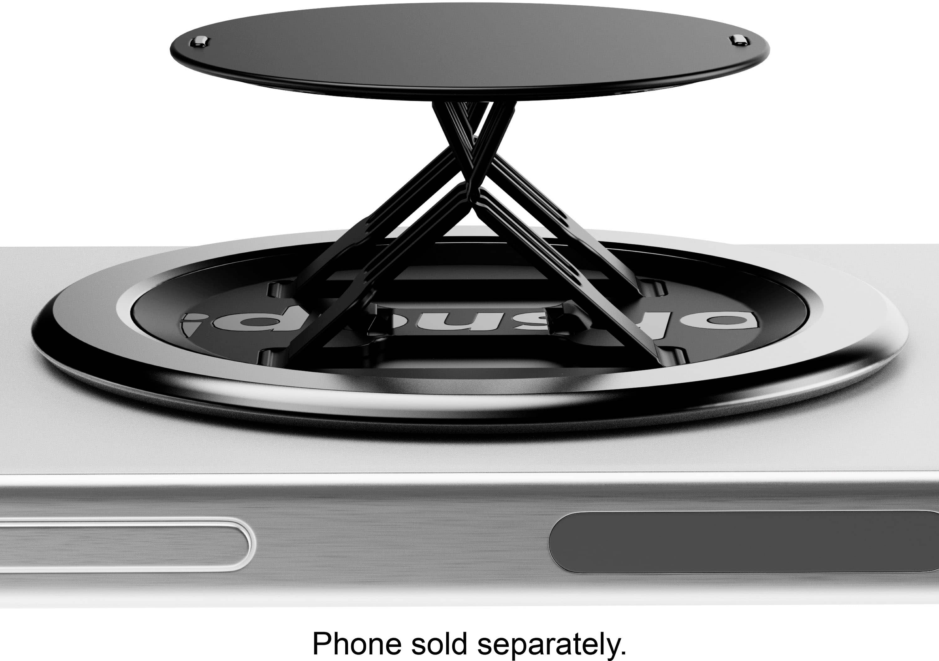 Alt View 14. OhSnap - Snap 4 Luxe Magnetic Phone Grip - Ultra-Thin, Fits Any Phone, Supports MagSafe Charging - Obsidian Black.