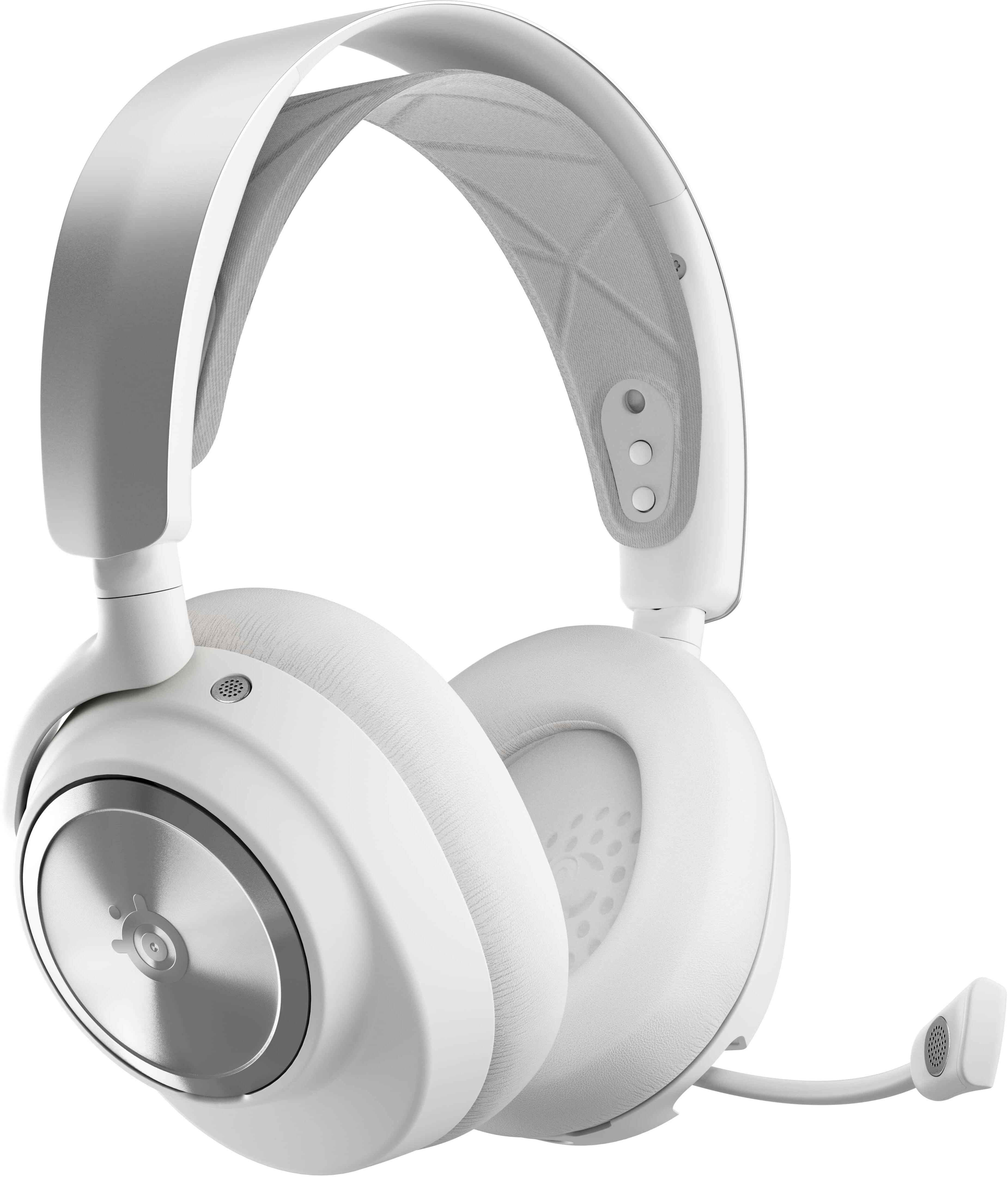 Angle View: SteelSeries - Arctis Nova Pro Wireless Multi Gaming Headset for PC, PS5, PS4, Switch - White